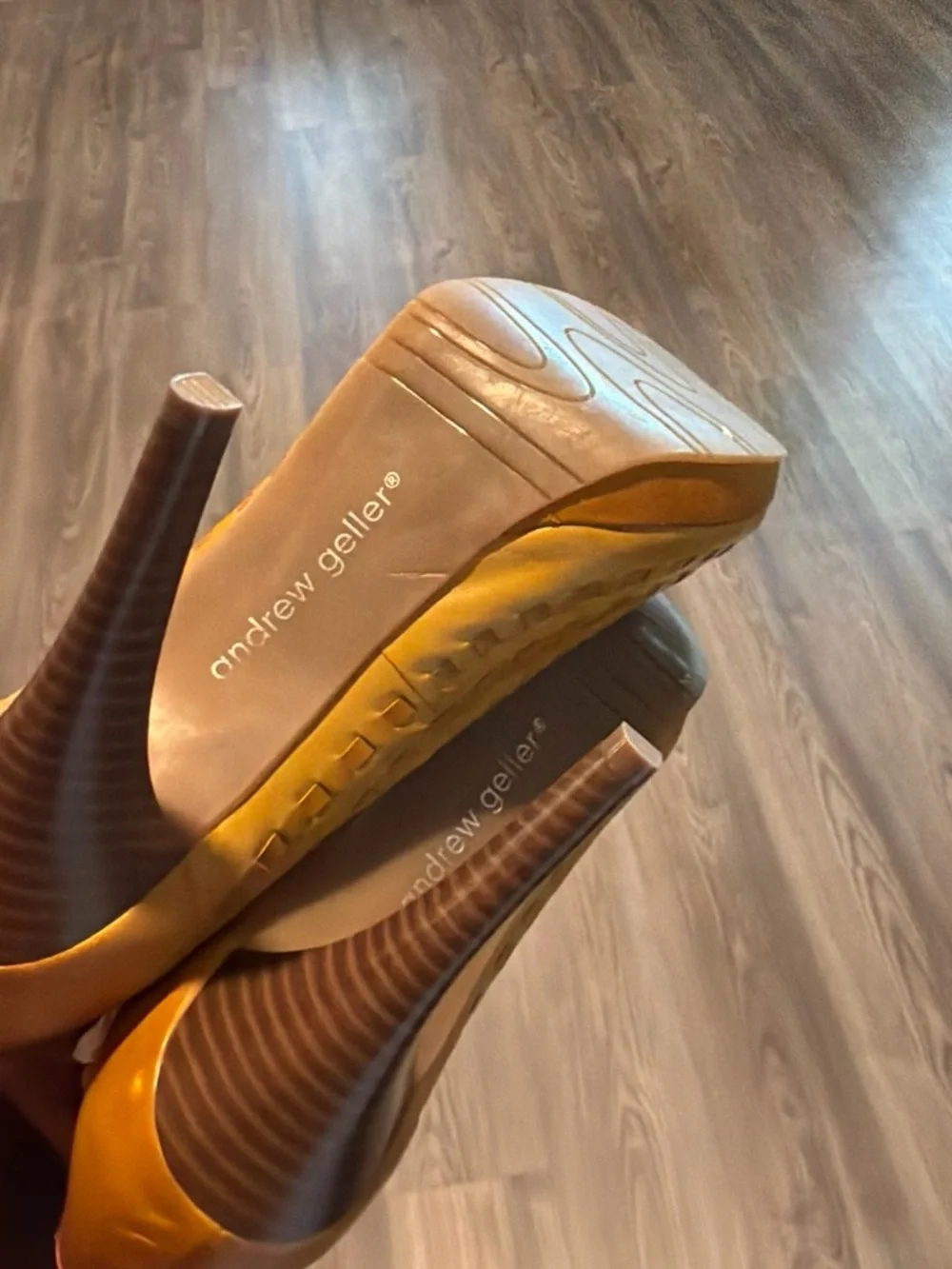 Othr Mustard Yellow Woven Platform High Heels